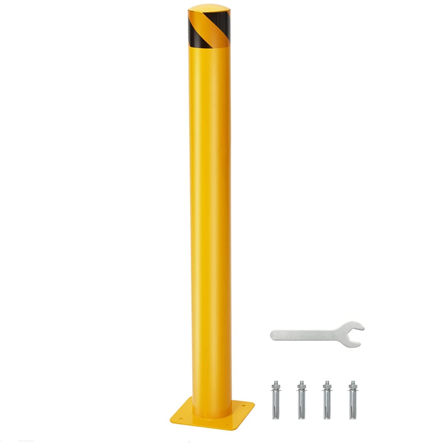 42" Safety Bollard Post 1 Pack for Driveway Barrier & Parking