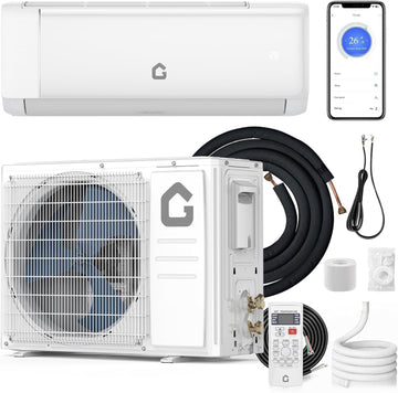 Garvee 7-in-1 Ductless Mini Split Air Conditioner & Heat Pump, 24000 BTU, 21 SEER2, Inverter, WiFi & Alexa Compatible, 208-230V, Cools & Heats up to 1500 Sq.Ft, R32/R35, 7 Fan Speeds, Eco Mode - US Standard