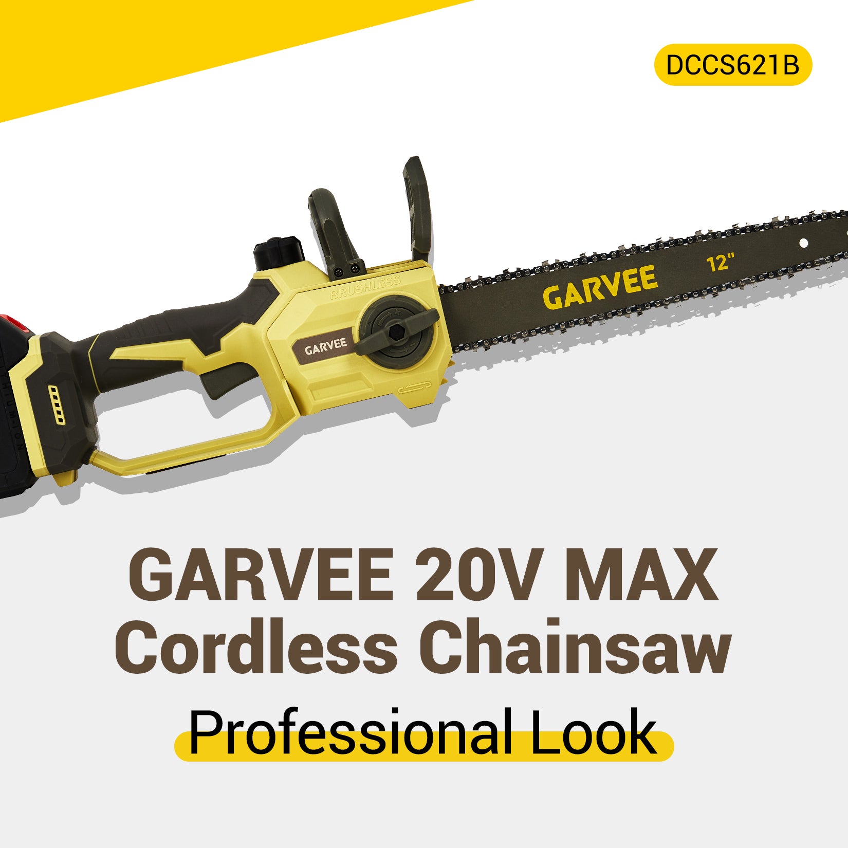 Garvee 12 Inch Mini Chainsaw - Portable Cordless Electric Handheld Chainsaw for Pruning Tree Branches, Yard, Household, and Garden, Perfect Christmas Gift for Men, Dad, Husband, and Women