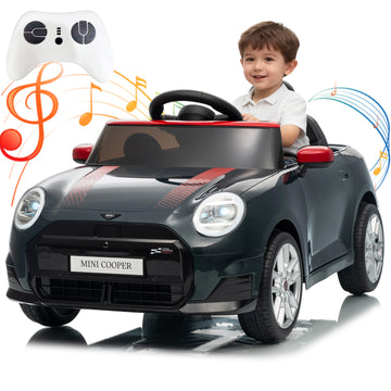 Garvee 12V BMW Mini Cooper Licensed Electric Ride-on Car for Kid, Powered by 4.5Ah Battery, Includes Positive Energy Charger, Wheels, Remote Control with Factory-Paired Code