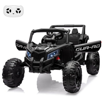 Garvee Ride - P Series: 24V Ride-On UTV: Remote Control, 200W Motor, Spring Suspension, Music, LED Lights, for Boys & Girls - Black