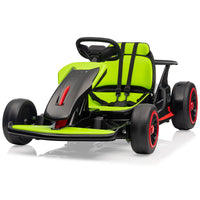Garvee Ride - G Series: 6+,24V Drift Kart with 2X150W Strong Motor, 7AH Big Battery, Electric Pedals, Electric Go Kart Outdoor Race Toy - Green