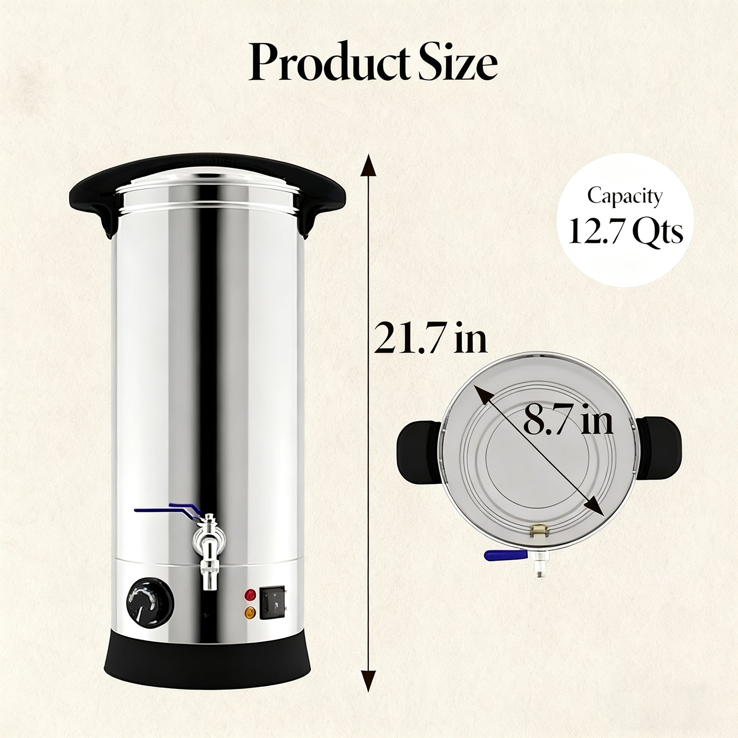 Garvee 12.7 Qts Electric Wax Melter with Temperature Control, Pour Spout, and Easy-Clean Feature for Candle Making, Ideal for Small-Scale Commercial or Home Use