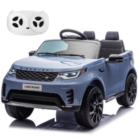 Garvee Ride P Series 12V Kids Ride On Car Land Rover Style Dual Motors 3 Speed Modes 4.5Ah Battery Safety Seatbelt Remote Control Black Outdoor Play - Light Blue