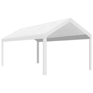 Garvee 13'x20' 200G Carport Top Replacement Cover , Heavy-Duty Garage Top Tent Shelter Tarp Waterproof & UV Protected (Top Cover Only, Frame Not Included), White