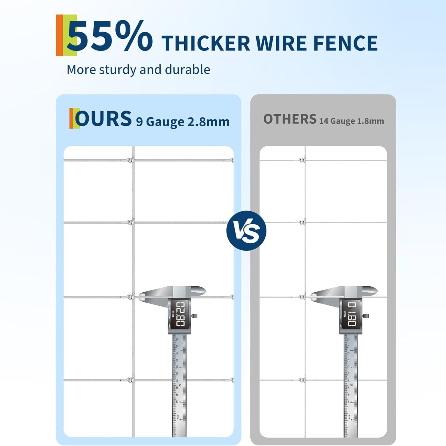 Garvee Heavy Duty 9GA Cattle Fence 4x328 FT - Thick Galvanized Steel w/Reinforced Joints for Livestock Farm Horse Protection