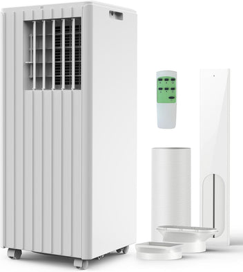 Garvee 8000 BTU Portable Air Conditioner, 3 In 1 AC Unit Built-In Cool, Dehumidifier & Fan for Rooms Up to 350 Sq.Ft, Energy Saving AC with Remote/24H Timer for Dorms/Indoor Rooms - White