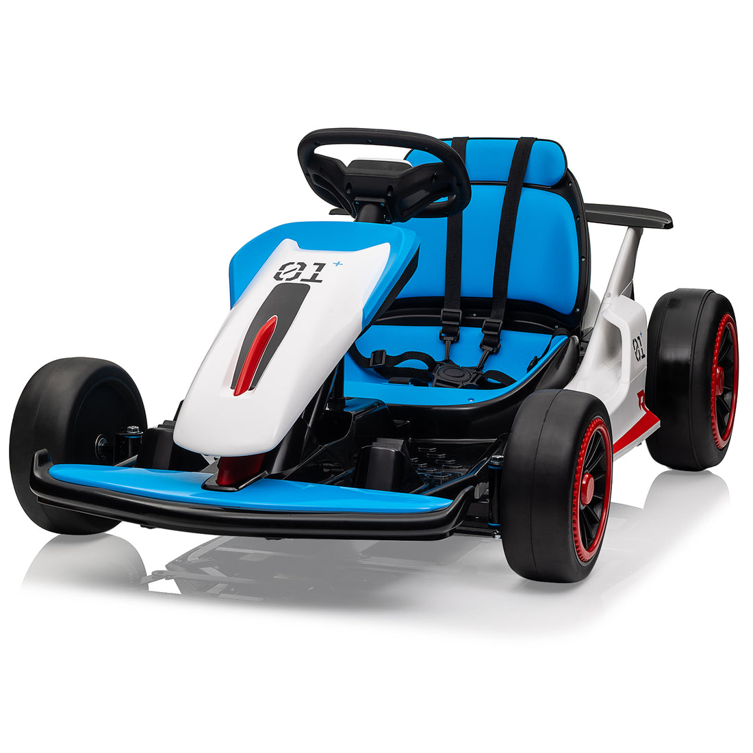 Garvee Ride - G Series: 6+,24V Drift Kart with 2X150W Strong Motor, 7AH Big Battery, Electric Pedals, Electric Go Kart Outdoor Race Toy - Blue