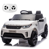 Garvee Ride P Series 12V Kids Ride On Car Land Rover Style Dual Motors 3 Speed Modes 4.5Ah Battery Safety Seatbelt Remote Control Black Outdoor Play - White - White