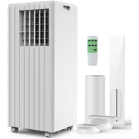 Garvee 8000 BTU Portable Air Conditioner, 3 In 1 AC Unit Built-In Cool, Dehumidifier & Fan for Rooms Up to 350 Sq.Ft, Energy Saving AC with Remote/24H Timer for Dorms/Indoor Rooms - White
