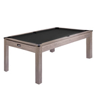 Garvee Classic 7 FT Pool Table for Sports Fans – 84" Billiard Table with Black Felt, Rustic Grey Wood, Home or Office Game Room Equipment