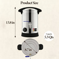 Garvee 5.3 Qts Electric Wax Melter with Temperature Control, Pour Spout, and Easy-Clean Feature for Candle Making, Ideal for Small-Scale Commercial or Home Use