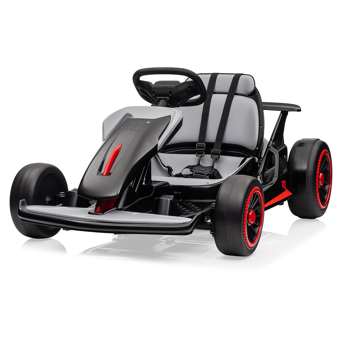 Garvee Ride - G Series: 6+,24V Drift Kart with 2X150W Strong Motor, 7AH Big Battery, Electric Pedals, Electric Go Kart Outdoor Race Toy - Black