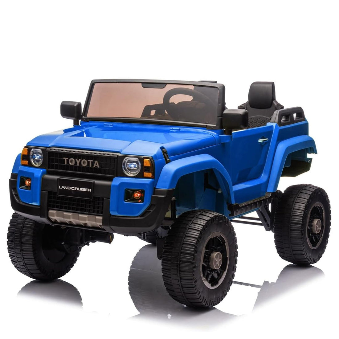 Garvee Ride P Series 24V 2 Seater Ride on Car, Garvee Licensed Toyota LC250 Ride on Toy for Big Kids with Remote Control, 4×100W Power 4 Wheels Ride on Truck with 4WD/2WD Switchable, Spring Suspension, Shovel, Music, Blue