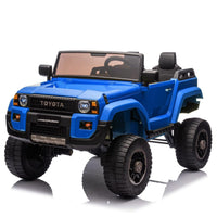 Garvee Ride P Series 24V 2 Seater Ride on Car, Garvee Licensed Toyota LC250 Ride on Toy for Big Kids with Remote Control, 4×100W Power 4 Wheels Ride on Truck with 4WD/2WD Switchable, Spring Suspension, Shovel, Music, Blue