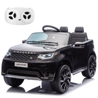 Garvee Ride P Series 12V Kids Ride On Car Land Rover Style Dual Motors 3 Speed Modes 4.5Ah Battery Safety Seatbelt Remote Control Black Outdoor Play - Black