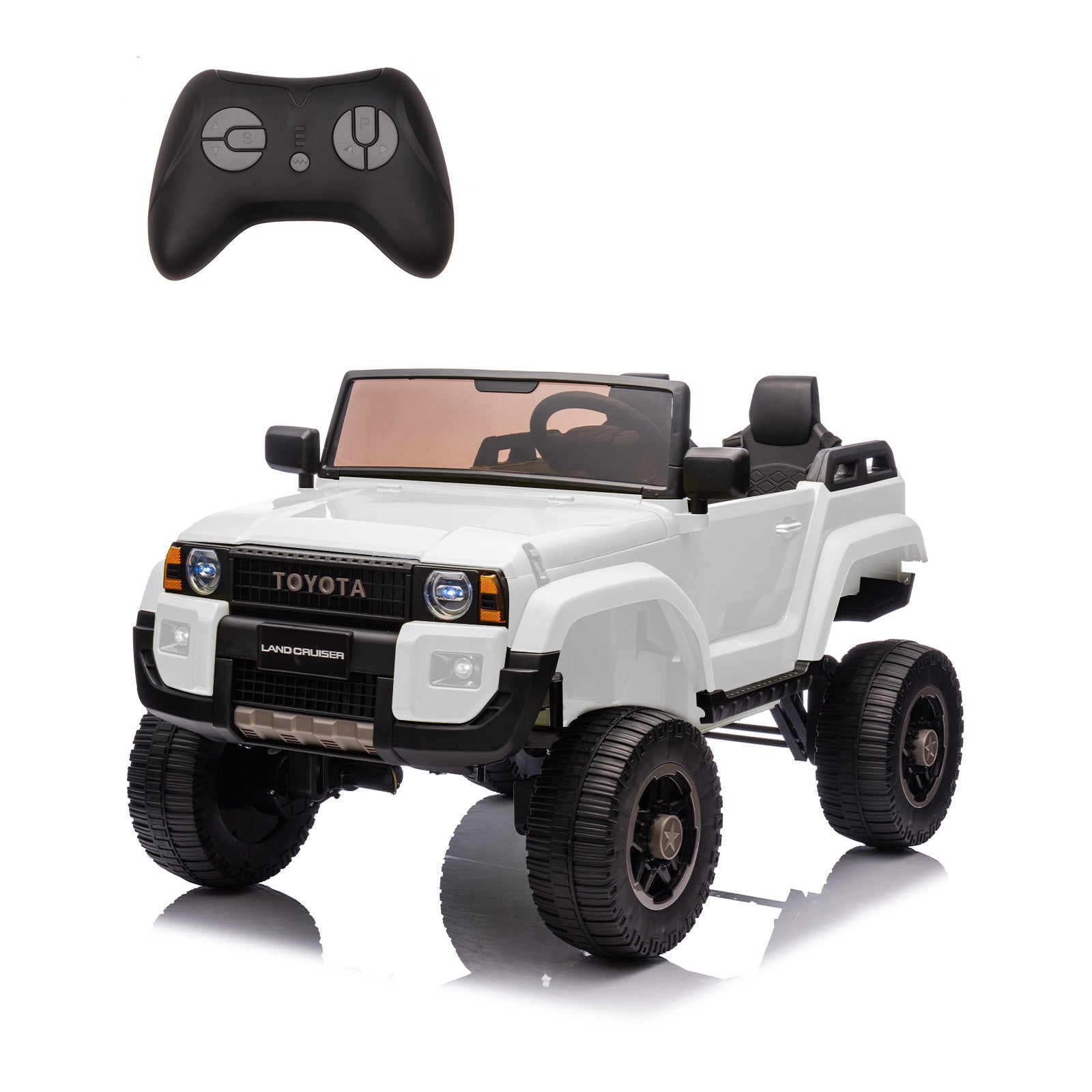 Garvee Ride P Series  24V Kids Electric Ride-On Car w/Parent Remote Control, 4WD/2WD Switch, Bluetooth Music, LED Lights & Shovel – 2-Seater Off-Road Toy for Over 3 Years, ASTM/CPSIA Certified