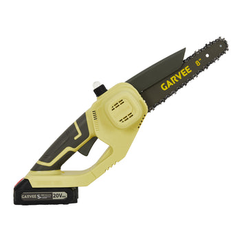 Garvee 20V MAX Mini Chainsaw - 8 Inch Cordless Portable Electric One-Handheld Pruning Saw for Tree Branch Cutting, Battery-Powered Chain Saw for Garden, Yard, and Household Use