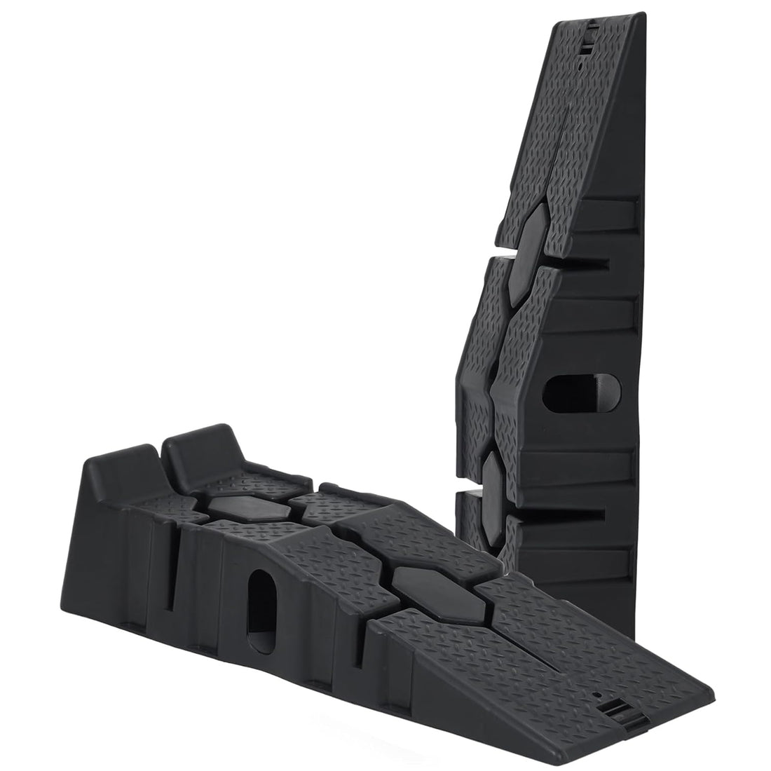 Garvee Plastic Car Service Ramps 2-Pack - 6.7" Low Profile 12,000LB Capacity Heavy Duty w/Anti-Slip Base for Home Garage