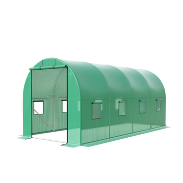 Garvee 15'x6.5'x6.5' Walk-In Greenhouse Plant Green House Kit with Roll-Up Doors
