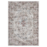 Garvee Modern Vintage Brown 9x12 Washable Rug, Non Slip Oriental Distressed Low Pile Carpet for Living Room, Office, Bedroom