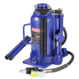 Garvee 32T/64000 LBS Pneumatic Bottle Jack, Air Hydraulic Bottle Jack, Heavy Duty Pneumatic Bottle Jack with Manual Hand Pump for Industrial Engineering Car Truck RV Auto Repair - Blue