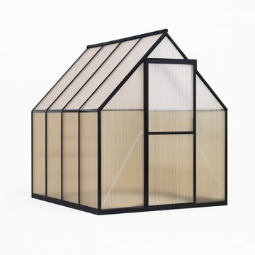 Garvee 6'x7' Aluminum-Framed Polycarbonate Greenhouse, Heavy Duty Polycarbonate Greenhouse With Quick Setup Structure and Roof Vent, Large Enhanced Aluminum GreenhouseKit for Outdoors