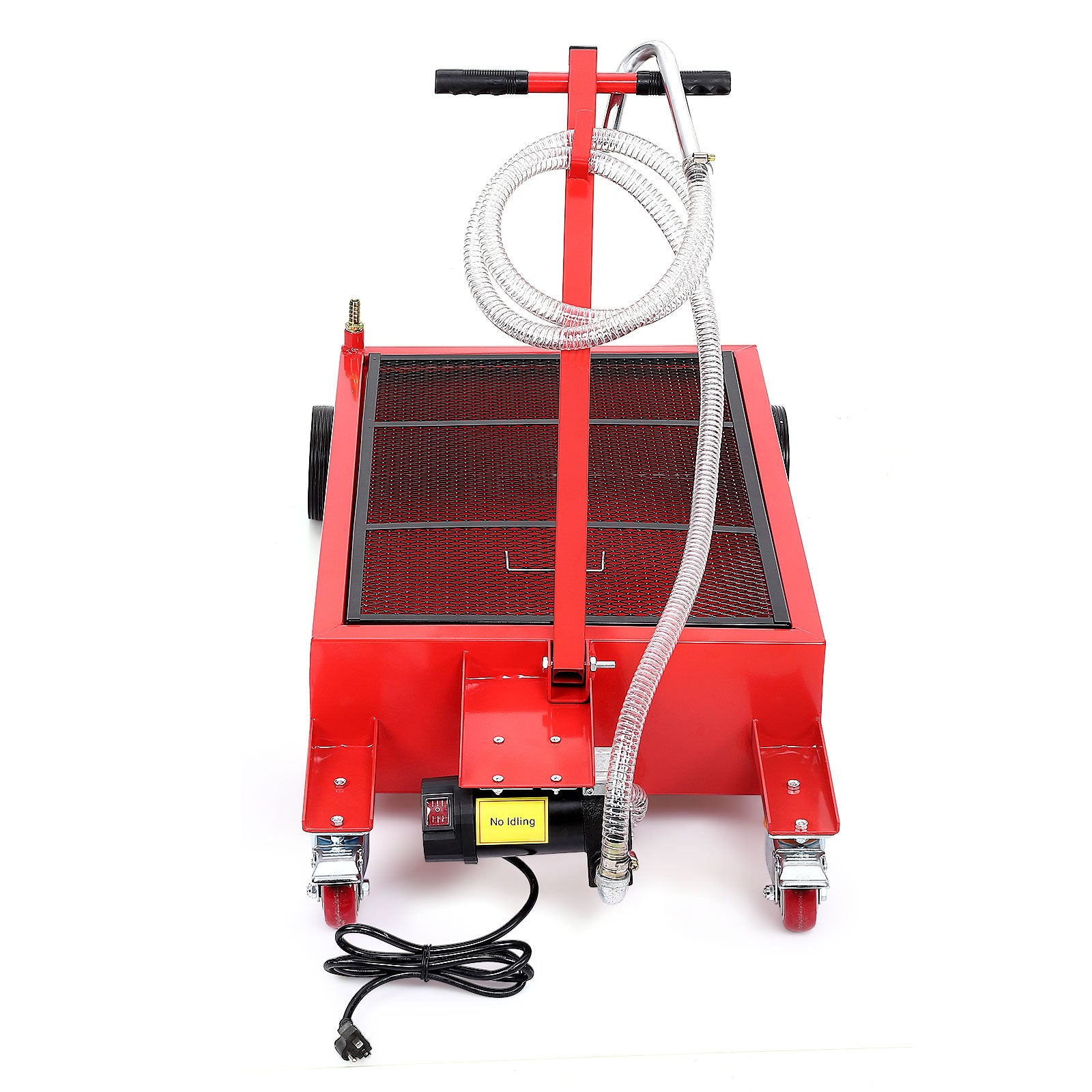 Garvee 20 Gallon Electric Oil Drain Pan with 110V Pump & 8 Ft Hose, Low Profile & T Folding Handle Oil Drain Cart for Truck Cars SUVs