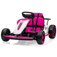 Garvee Ride - G Series: 6+,24V Drift Kart with 2X150W Strong Motor, 7AH Big Battery, Electric Pedals, Electric Go Kart Outdoor Race Toy - Pink