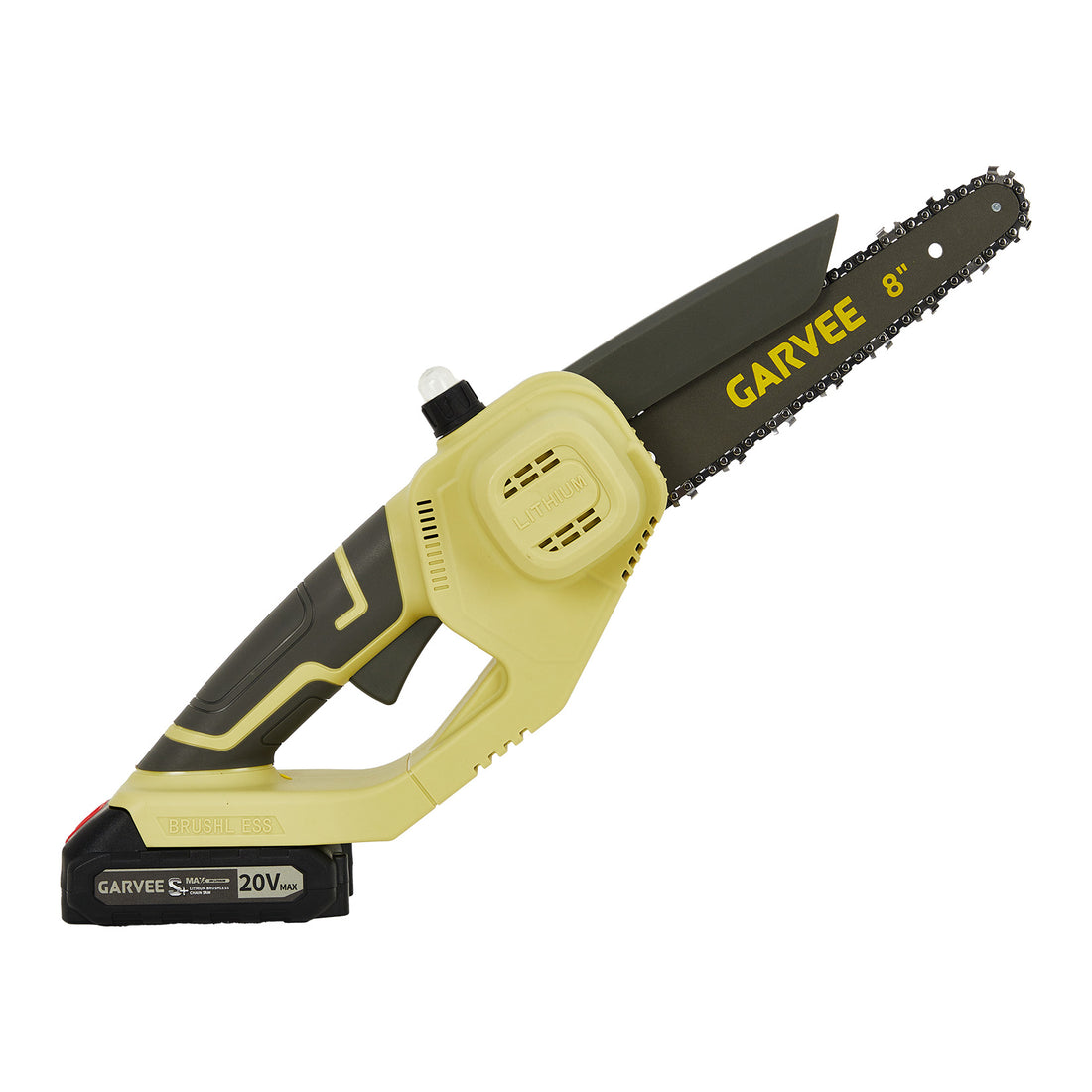 Garvee Mini Chainsaw Cordless, 8 inch & 6 inch Electric Chain Saw with 2 Pack Rechargeable Batteries, Battery Powered Handheld Saw Gardening Tools for Trees Branches Trimming Wood Cutting