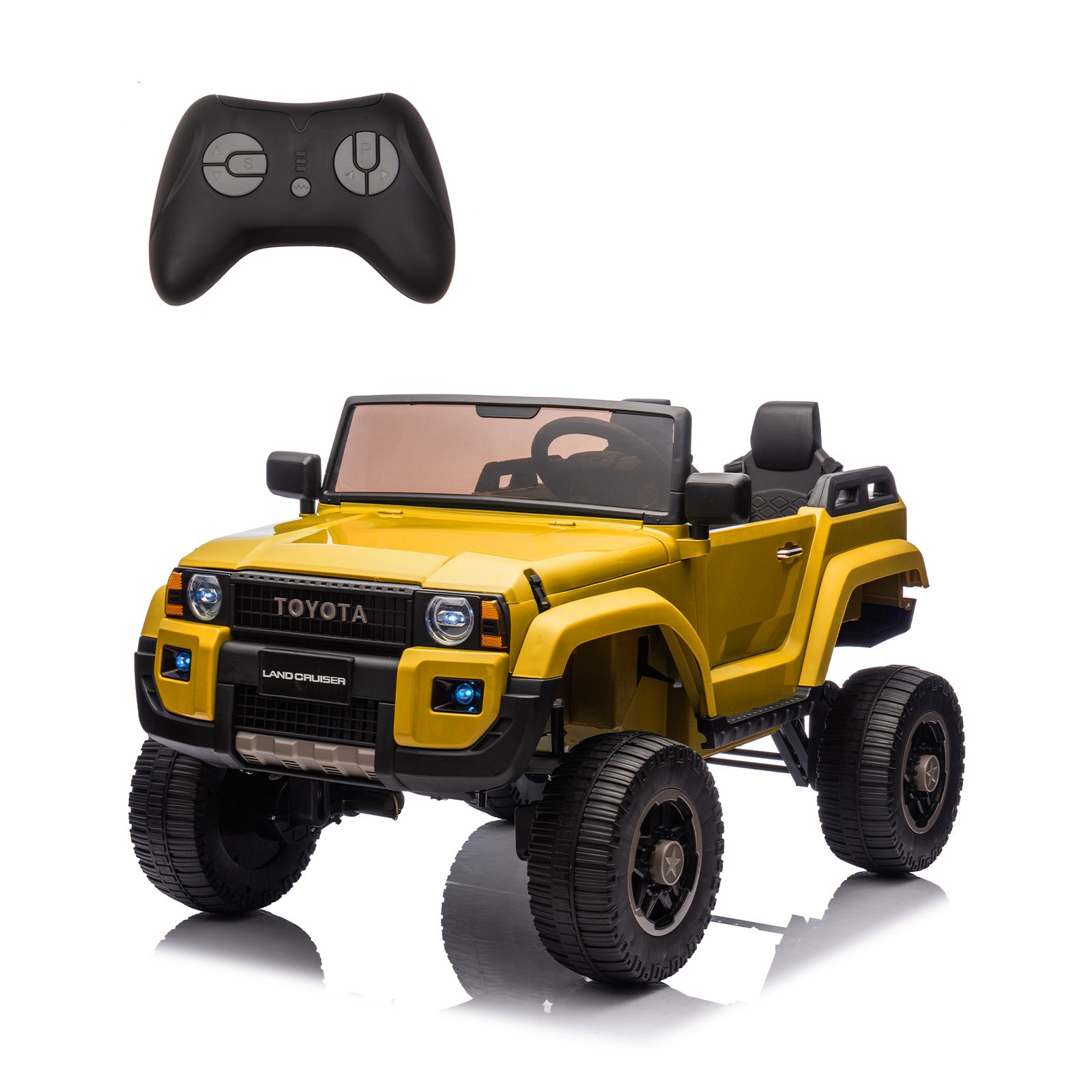 Garvee Ride P Series 24V Kids Electric Ride-On Car w/Parent Remote Control, 4WD/2WD Switch, Bluetooth Music, LED Lights & Shovel – 2-Seater Off-Road Toy for Over 3 Years, ASTM/CPSIA Certified
