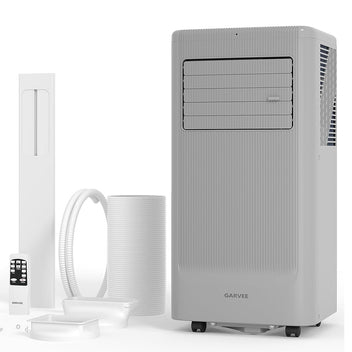 Garvee 8000 BTU Portable Air Conditioner with Cooling, Dehumidifier, Fan 3-IN-1 Indoor AC, Sleep Mode, 24H Timer, 2 Wind Speeds, Portable AC with Remote Control for Home Garage Offices