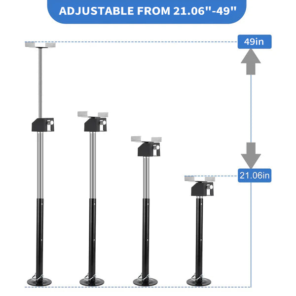 Garvee 6 Pack RV Slide Out Support Jacks, Each Supports 5000 lbs, Adjustable Height from 21.06" to 49", Heavy-Duty Steel RV Stabilizer Jacks for Camper, Black