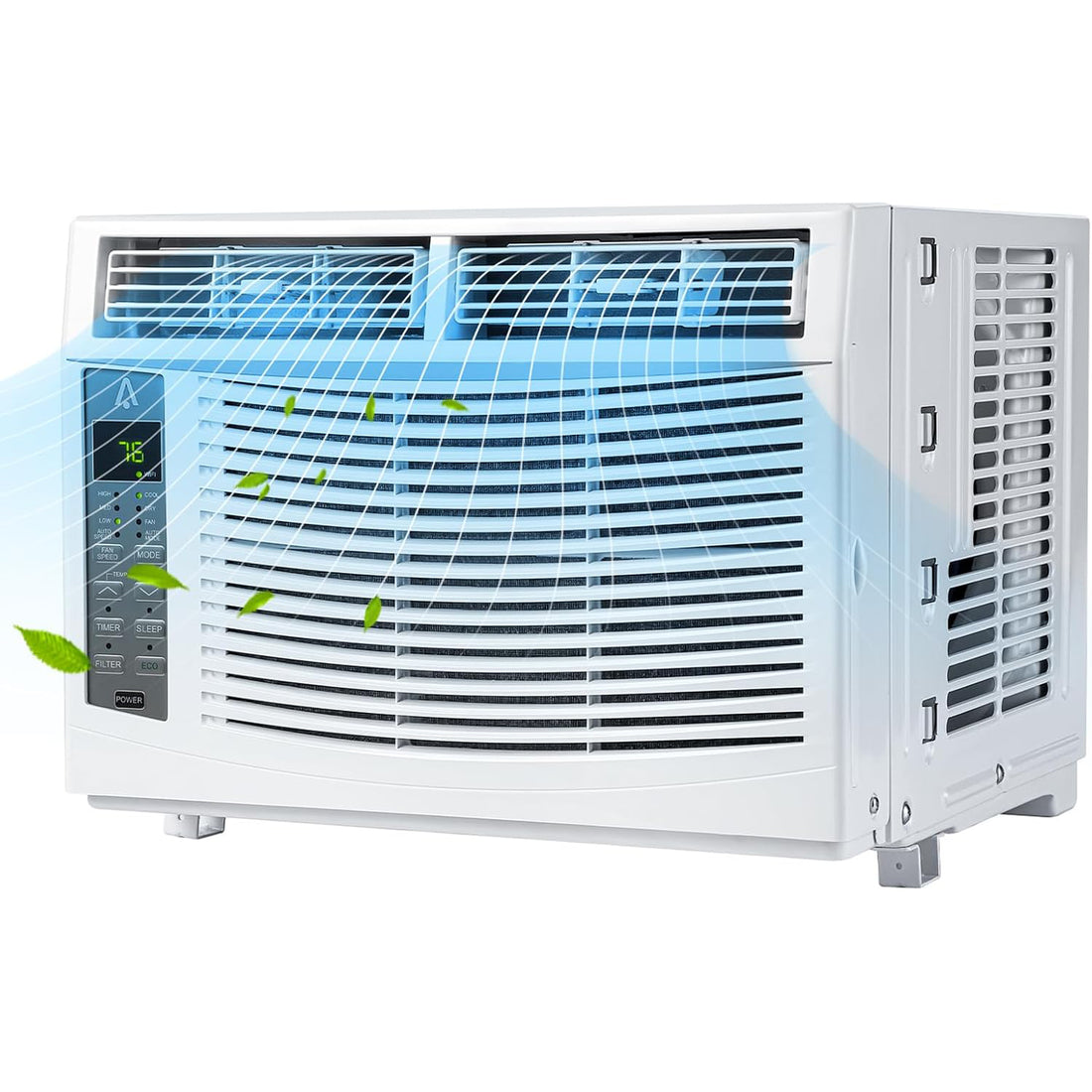 Garvee 12000 BTU Window Air Conditioner With Wi-fi Enabled, Remote Control, Cooling Up To 550sq.ft, 115v Wall Mounted Window Ac Units For Rooms, Dehumidifier, Fan, Reusable Filter