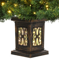 Garvee 4.5ft Artificial Fiber Optic Christmas Tree with 300 LED Lights, 8 Lighting Modes, Pre-Lit Artificial Potted Xmas Tree, Christmas Decoration for Yard, Home, Entrances