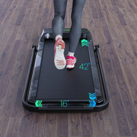 2-in-1 2.25 HP Treadmill 0.6-6.2 MPH, LCD Display for Fitness - GARVEE