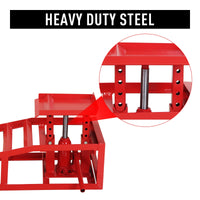 10000lbs Heavy-Duty Steel Ramps, 7.7-13" Lift, 2-Pack for Autos - GARVEE