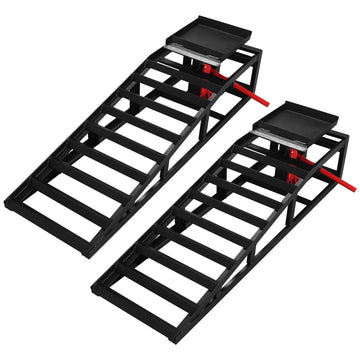 GARVEE 2 Pack Auto Car Truck Service Ramps Lifts 5T 10000lbs Hydraulic Car Ramps Truck Trailer Garage