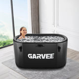 Garvee Ice Bath Tub for Athletes, Compatible with Water Chillers, 248 Gallon Inflatable Cold Plunge Tub with Insulated Lid, Portable Cold Water Therapy Ice Pod for Home Gym Recovery, Black - Black
