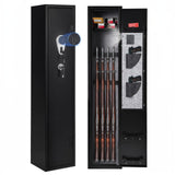 Garvee 6 Gun Safe for Rifles and Pistols, Heavy Duty Gun Cabinet, Gun Safes for Rifles with Adjustable Gun Racks & Shelf, Large Digital Gun Locker, for Home, Office - 6-Gun Safes