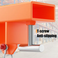 Garvee Forklift Lifting Hook Attachment, 2200 Lbs Capacity Single Mobile Forklift Crane, Forklift Lifting Hoist with Swivel Hook and Large T-Screw, Orange