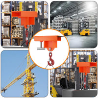 Garvee Forklift Lifting Hook Attachment, 2200 Lbs Capacity Single Mobile Forklift Crane, Forklift Lifting Hoist with Swivel Hook and Large T-Screw, Orange