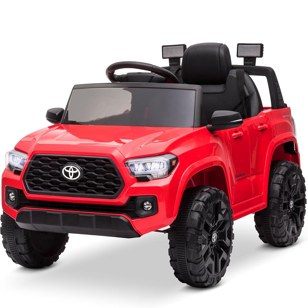 Garvee Ride - P Series: 12V Toyota Tacoma Kids Car, Spring Suspension, with LED Light - Red