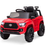 Garvee Ride - P Series: 12V Toyota Tacoma Kids Car, Spring Suspension, with LED Light - Red - Red