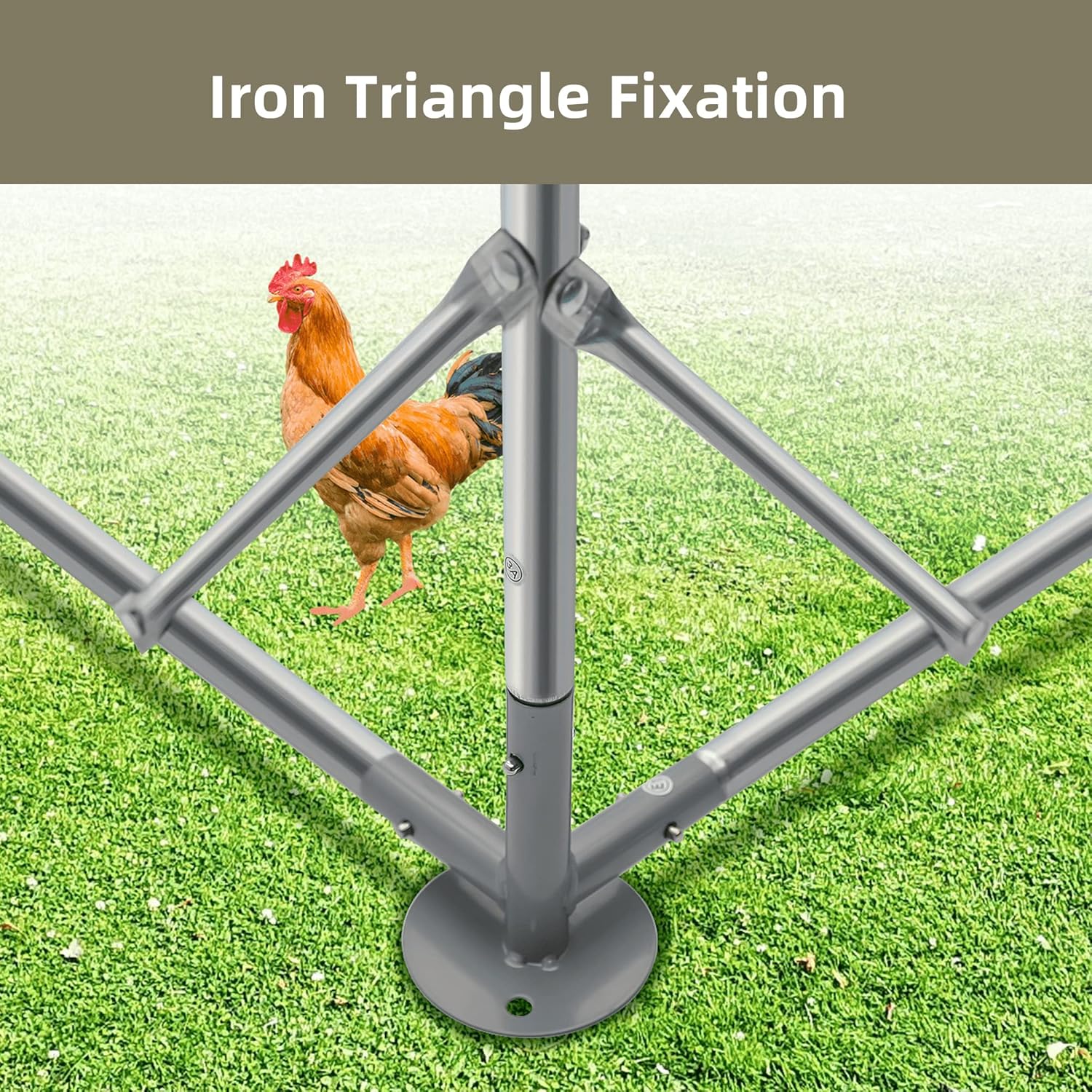 Garvee Chicken Coop, Large Metal Chicken Coop Run for Yard Outdoor Walk-in Hen House with Waterproof Cover, Farm Poultry Cage, Duck, Goose, Chicken, Rabbit (19.7x9.8ft)