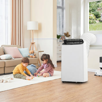 Garvee 14000 BTU Portable Air Conditioner with Remote Control for Room Up to 700 Sq.Ft., Ultra Quiet Free Standing 3-In-1 Cooling AC Unit with Dehumidifier Multi-Speed Fan, Black