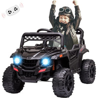 Garvee Ride - P Series: 12V Kids Car: Ride-On Truck, Remote, Suspension, LED, 1.8-3.7 MPH, MP3, Engine Sound, ASTM Certified, for 3-7 Years - Black