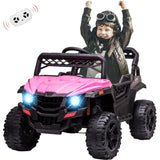 Garvee Ride - P Series: 12V Kids Car: Ride-On Truck, Remote, Suspension, LED, 1.8-3.7 MPH, MP3, Engine Sound, ASTM Certified, for 3-7 Years - Pink - Pink