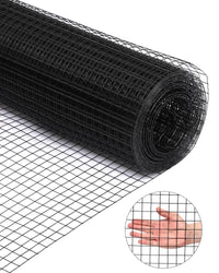 Hardware Cloth 23 Gauge Vinyl Coated and Galvanized Alloy Steel Wire Mesh Roll, 1:2inch Chicken Wire Fencing Mesh, Wire Fence Roll for Garden Pet/Poultry Enclosures Protection