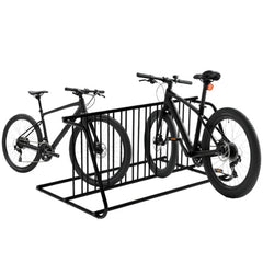 Garvee Floor Bike Rack Double-Side 10-Bike Grid Design Heavy Duty Steel Powder Coated Freestanding Stable Garage Yard Parking Stand - Black